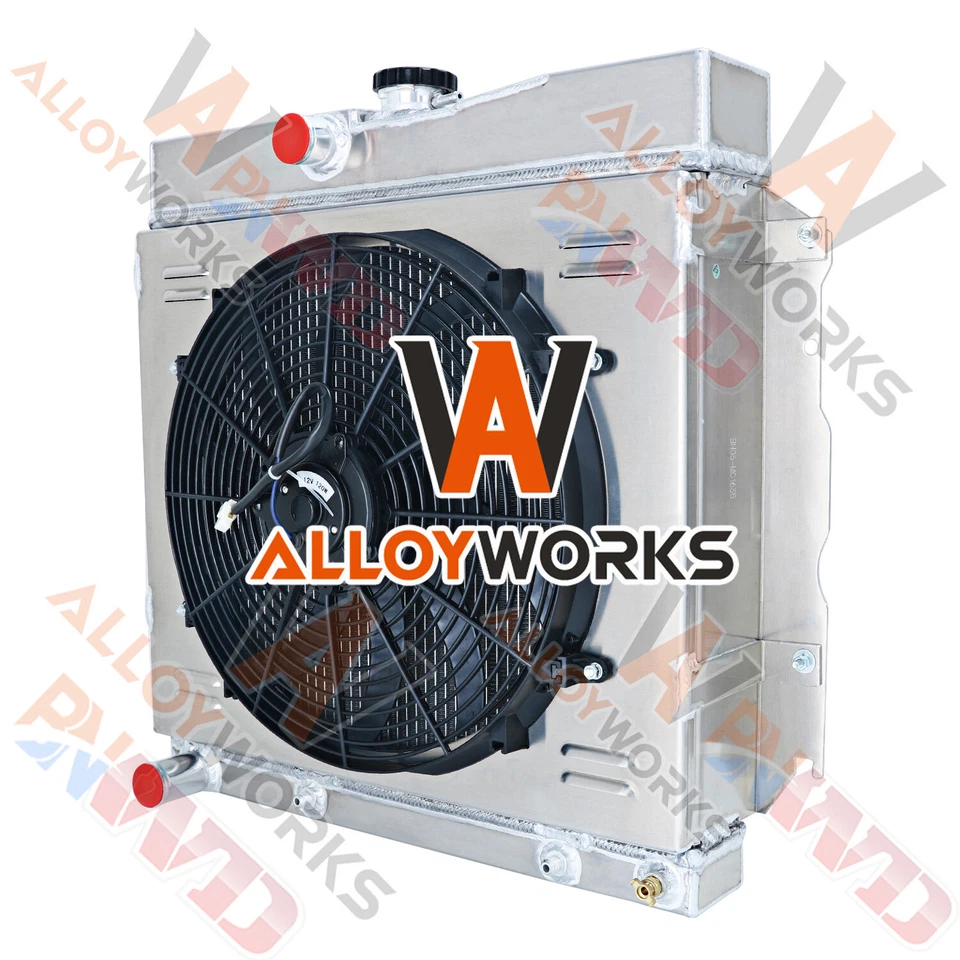 Ventilador de cubierta de radiador de 4 filas para Dodge Dart Mopar Charge/Plymouth Fury 1963 1964-69 Foto 3 de 4