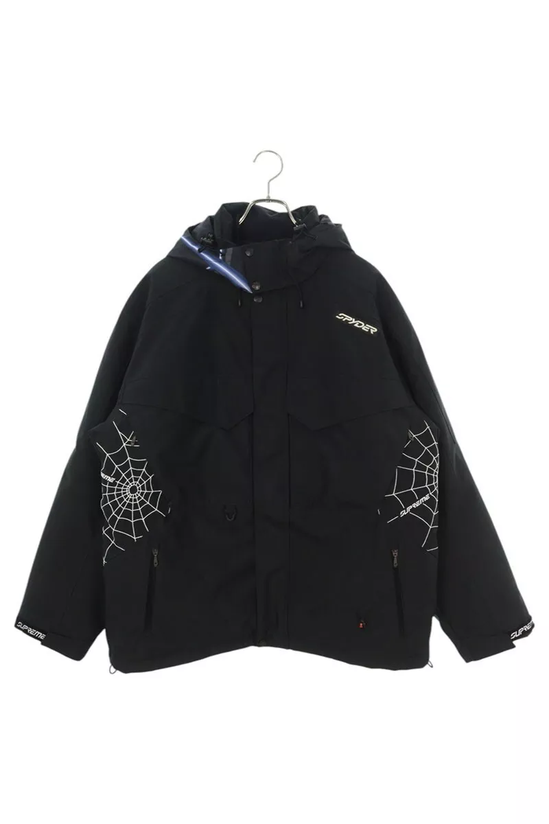 Blouson veste nylon technique motif broderie araignée suprême noir taille XL