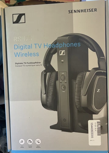 Sennheiser RS 175 Black Wireless Digital TV Over Ear Headphones NEW
