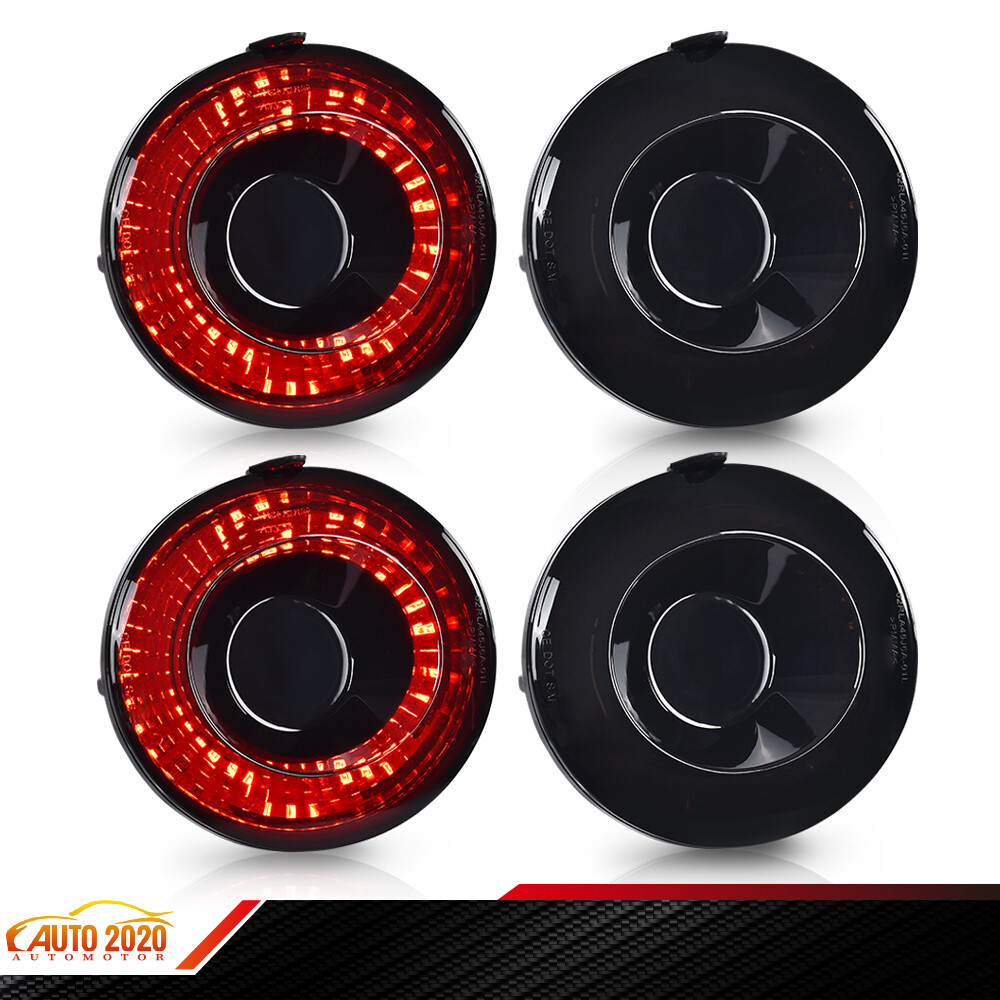 Fit For 2005-13 Chevy Corvette C6 4Pcs LED Brake Lamps Tail Lights Smoke/Red