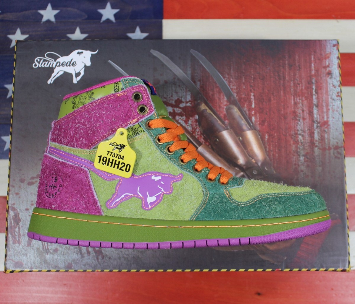 Air Stampede 1 AJ1 Jordan 1 Bullrider Green Purple SB Dunk High Skunk 420 Mens 8 | eBay UK