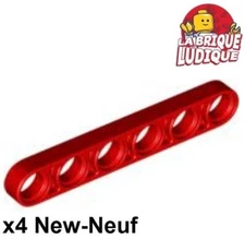 Lego Technic 4X Liftarm 1X6 Thin Red 32063 New
