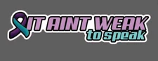 2x It Ain't Weak To Speak - Blue / Purple Vinyl Stickers MENTAL HEALTH AWARENESS
