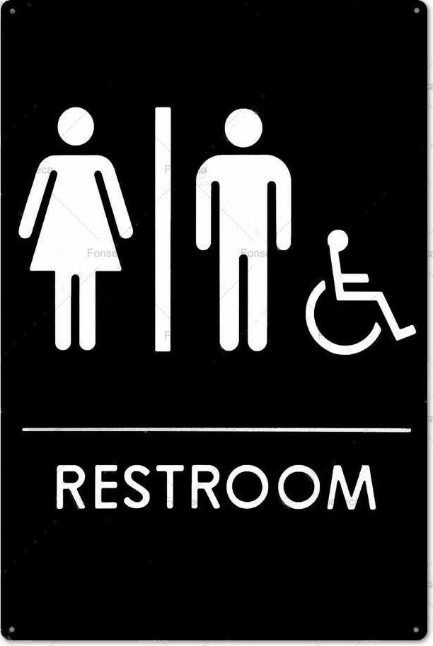 Toilet Metal Vintage Retro Plaques WC Signs Bathroom Home Wall Decor ...