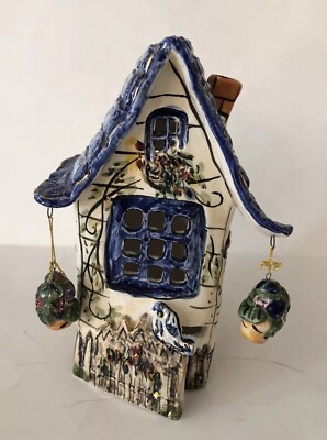 Blue Sky Clay Works by Heather Goldminc CAFE Flourish House 2001 Tea Light 8.5 