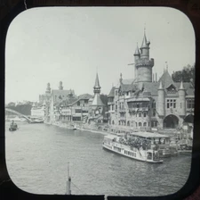 Glass magic lantern slide - 1900 PARIS EXHIBITION VIEW FROM THE AMA BRIDGE PHOTO