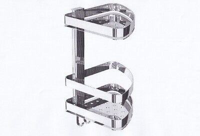 Roman Dietsche Design Eck-Duschkorb - 2 Etagen