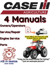CASE IH MX230 TRACTOR MANUAL OPERATOR SERVICE PARTS ENGINE REPAIR OWNERS PDF USB