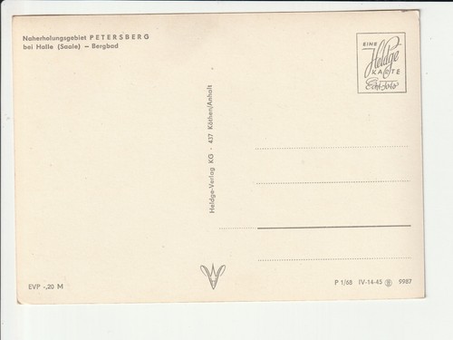 PETERSBERG / Halle ..., Bergbad von oben m. Gaststätte, Freisitz.....s/w AK - Picture 2 of 2
