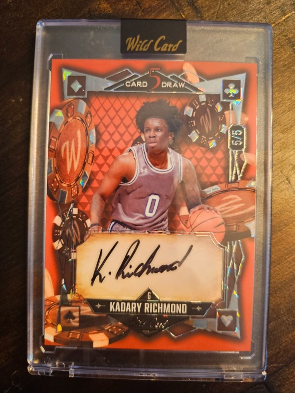 2023-24 Wild Card 5 Card Draw Kadary Richmond #5CDM-KRA (RC) (AU)