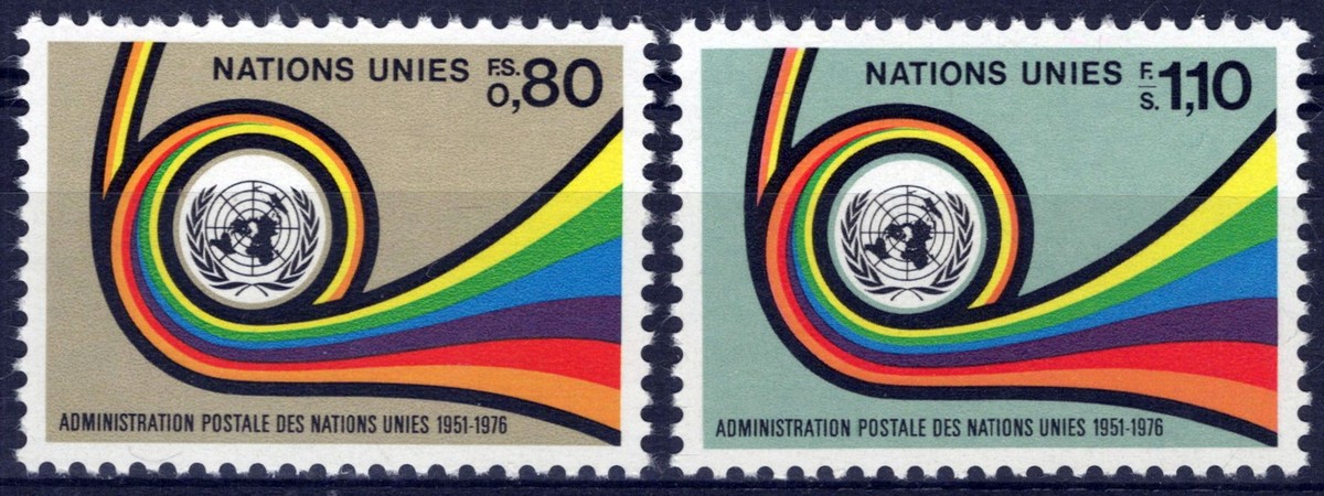 United Nations Geneva 61-62 MNH UN Emblem Post Horn ZAYIX