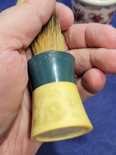 Vintage Ever Ready 200T Shaving Lather Brush & Mayer China Dorothea Small Jar - Picture 13 of 14