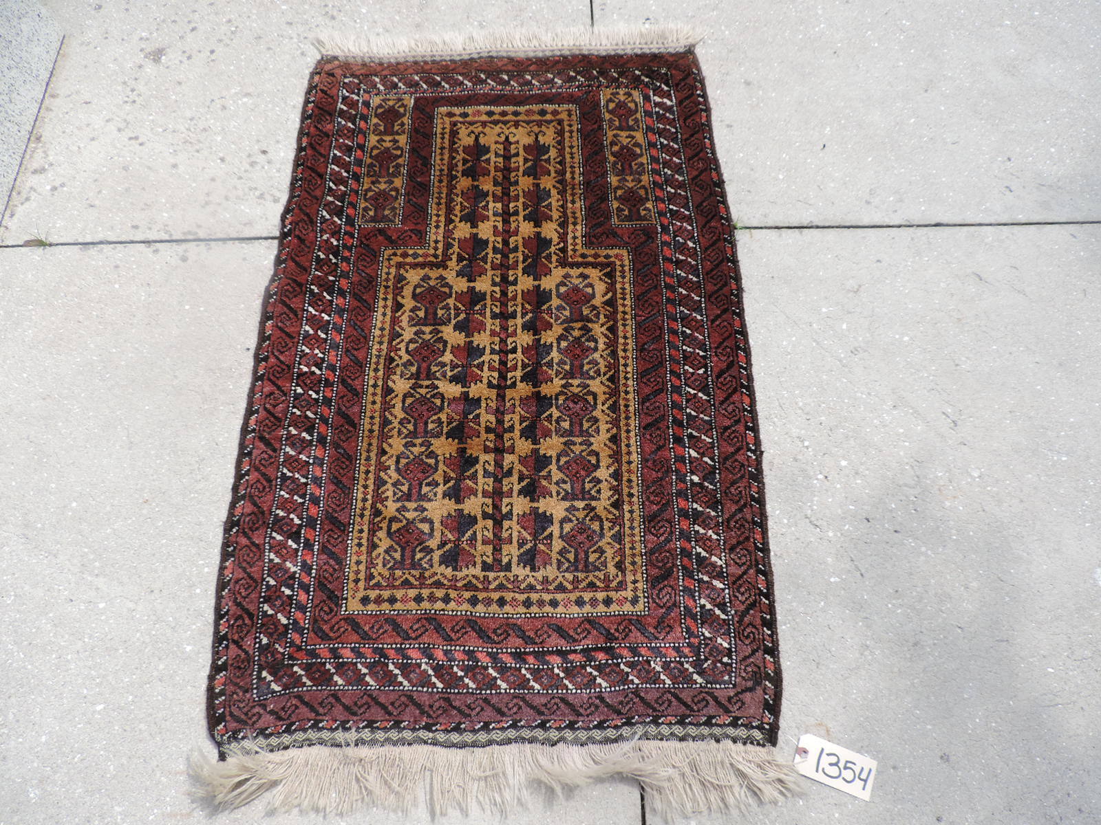 3x5ft. Afghan Balouch Wool Prayer Rug