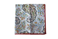 Frederick Thomas white multicoloured paisley pocket square handkerchief FT2135