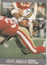 FREE SHIPPINGT-MINT-1991 Fleer Ultra Steve Jordan #199 VIKINGS