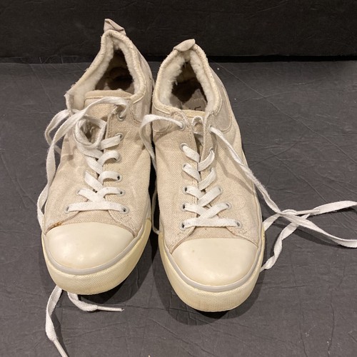 fur lined canvas sneakers