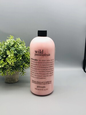 Philosophy Wild Passionfruit Shampoo, Shower Gel & Bubble Bath 32 oz NOT SEALED