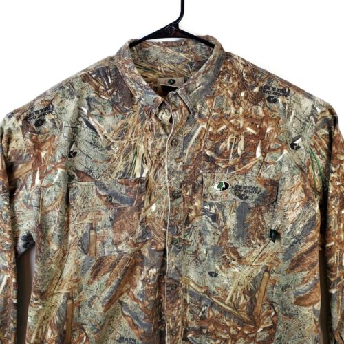 Browning Mossy Oak Explorer Long Sleeve Shirt Size 3XL Duck Blind Camo Pattern - Picture 2 of 10