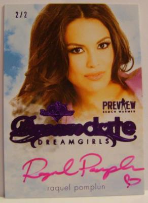 RAQUEL POMPLUN AUTO DREAM DATE PREVIEW DREAMGIRLS /2 BENCH WARMER 2017 RARE