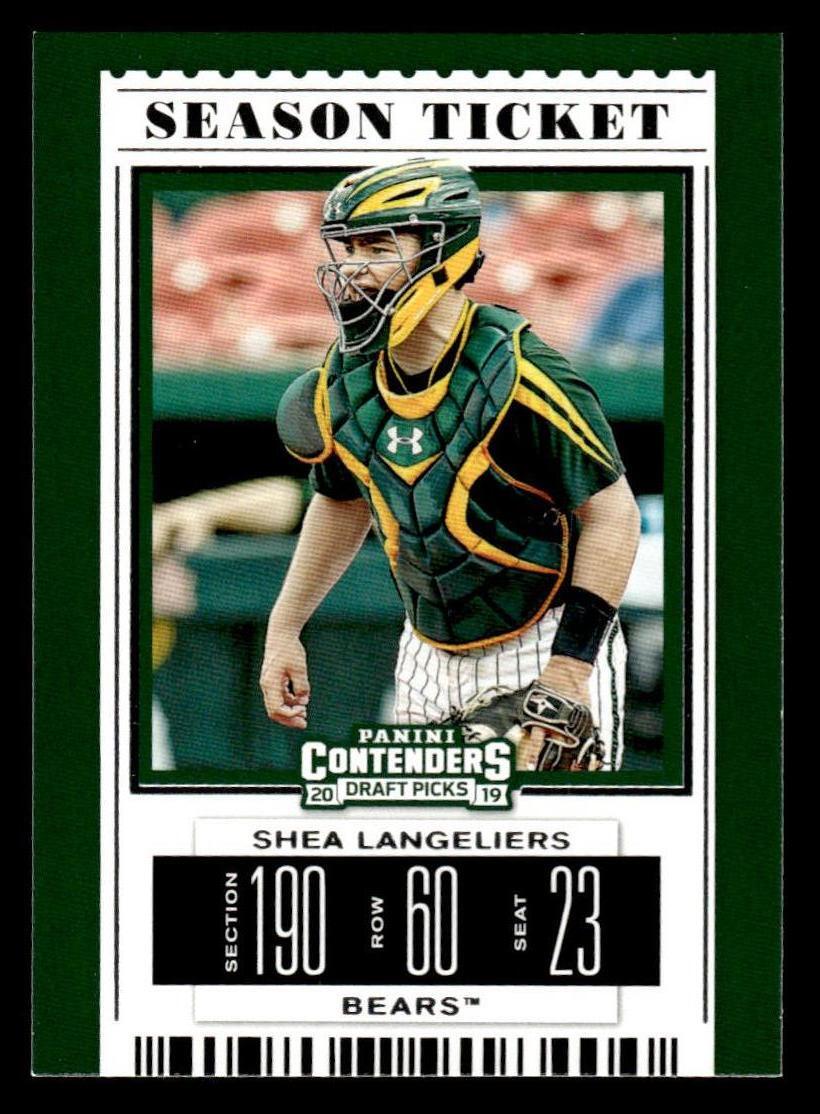 2019 Panini Contenders Draft Picks Collegiate #23a Shea Langeliers card