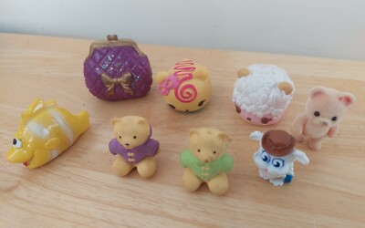 2 Vintage Bleistift Topper BÄREN plus Mädchen Min Restposten Num Noms Ornamente Posten 41