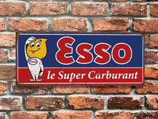 Plaque Enseigne tôle Esso vintage métal pub carburant Déco Garage huile voiture
