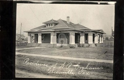 GREENVILLE TX Texas NA Graham Residence RPPC Photo Postcard COPY