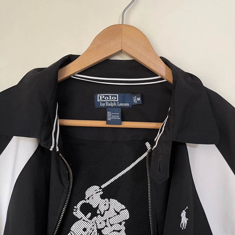 Chaqueta cortavientos vintage Polo Ralph Lauren de microfibra M Golf etiqueta azul Foto 3 de 4