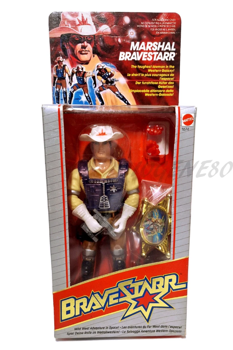 Jouet Bravestarr - Poignée BAR Agent Moustachu / The Champ - Mattel 1986 NEUF