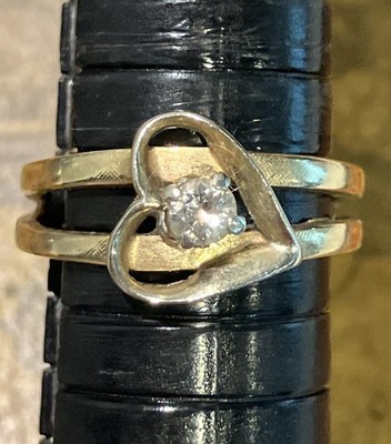 14k Gold & Diamond Ring See Photos Marked & Tested 
