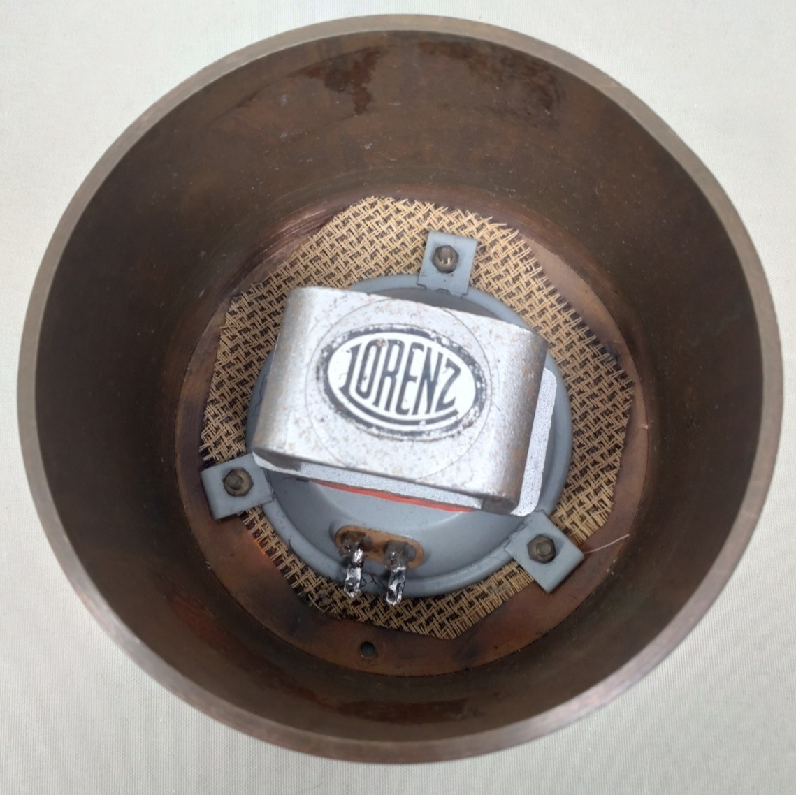 Vintage Lorenz Compression Driver Brass Horn Speaker C. Lorenz AG Stuttgart Germ