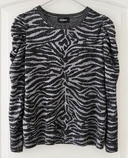Express Women s L Metallic Zebra Print Puff S...