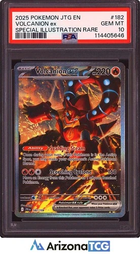 Pokemon 2025 Volcanion ex 182/159 SIR Journey Together GEM MINT PSA 10