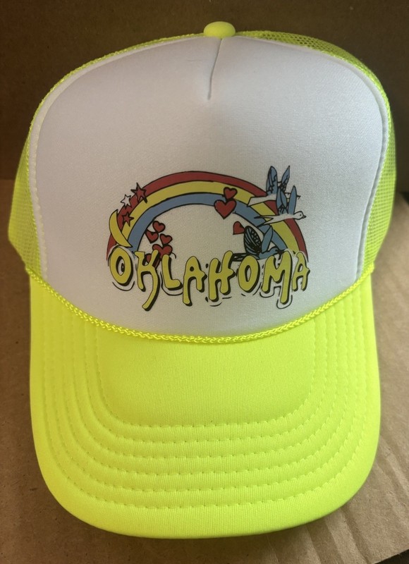 Oklahoma Trucker Style Baseball Cap Hat Scissortail Hearts Fashion Lake Wear