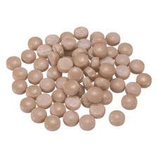 12mm Glass Mosaic Tiles, 200g Round Iridescent Glass Pieces, Brown