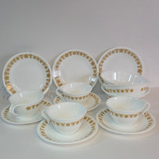 Corelle Butterfly Gold 14 Pc Lot Cups Saucers Bowls Plates Replacement Pieces
