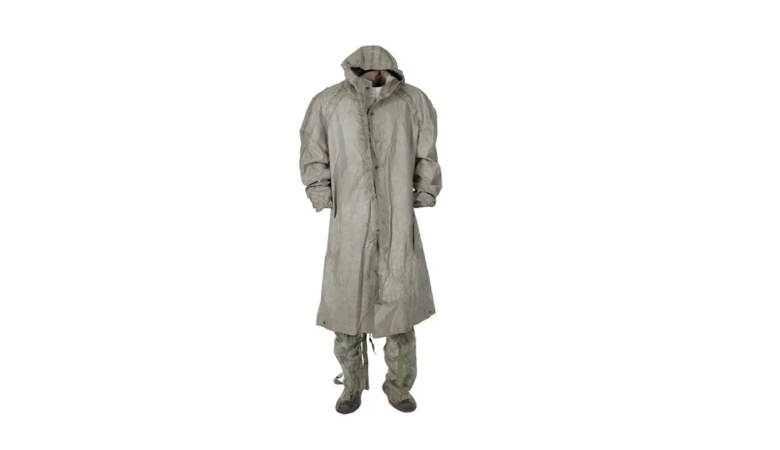 Conjunto de traje de protección del ejército polaco NBC verde genuino excedente militar usado