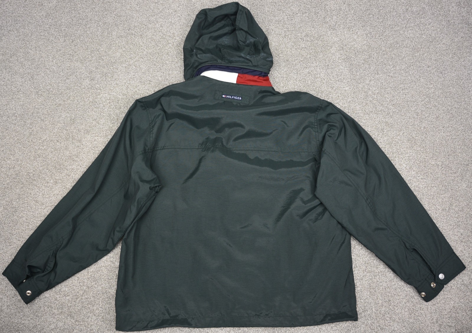 Tommy Hilfiger Hooded Rain Coat Men's Medium Green thumbnail 9