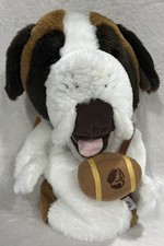 St Bernard Hand Puppet W/Barrel 14"