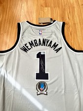 Victor Wembanyama Signed Swingman Jersey #1 San Antonio Spurs Beckett COA
