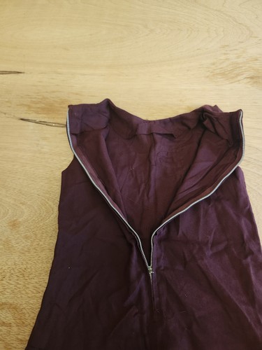 Vintage 60s 70s Cheerleading Youth Uniform Skirt Top Maroon Talon Zip - Picture 8 of 8