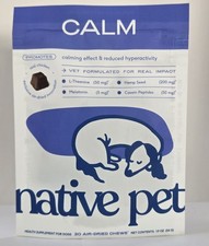Native Pet Calm Chews For Dogs, Small Medium Dogs, 30 Chews - Calm, Balance Mood