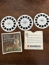 1958 Vintage Wild Animals of the World View-Master 3 Reels Booklet
