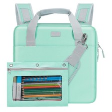 Realove 3 Inch 3 Ring Zipper Binder - Light Blue D-Ring for 13 inch Laptop