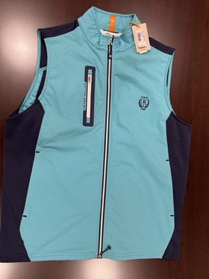 Peter Millar Crown Sport Hyperlight Fuse Hybrid Teal/Blue Vest Size M $165. NWT