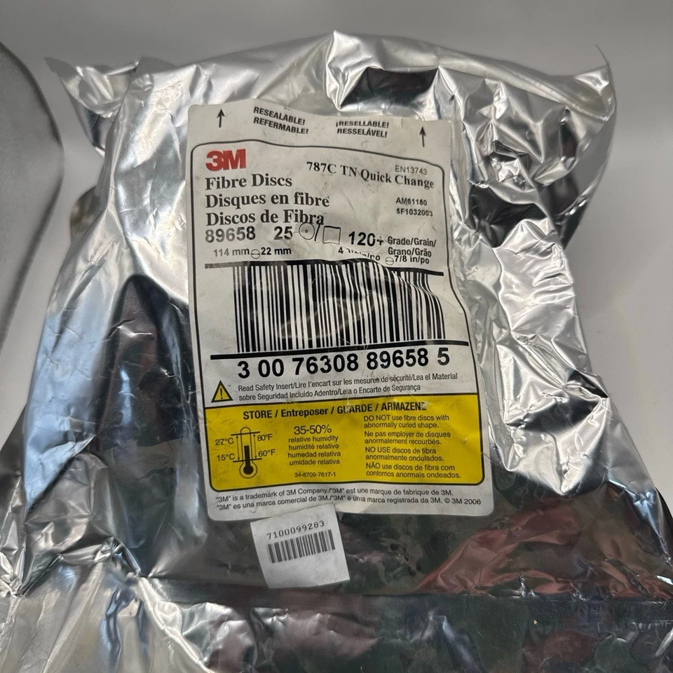 3M Fibre Discs 787C 4-1/2in 114mm 89658 Ultra Rapid Cut Weld Grinding 25PK - Image 2 of 4