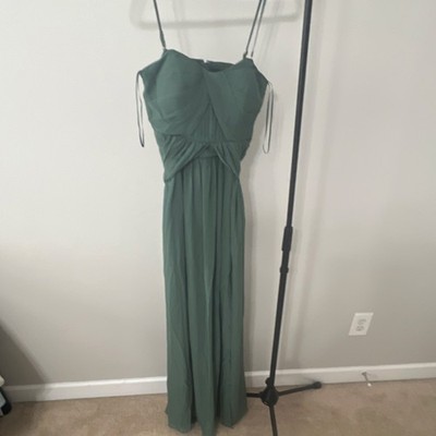 Birdy Grey Green Sleeveless Bridesmaid Dress XS Pleated Bodice | eBay