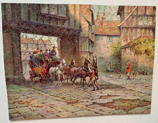 THE ARRIVAL, stage coach, 320 pieces, figurals jigsaw puzzle R. TUCK, circa 1925