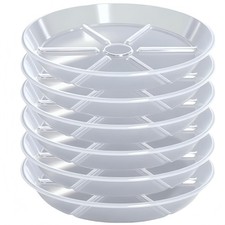 4 inch Plant Saucers, 6 Pack Clear Trays, 5" (5.5" 4" - 6 Pack, 