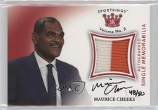 2021 Sportkings Volume 2 Single Memorabilia Red 48/50 Maurice Cheeks Auto 2b2